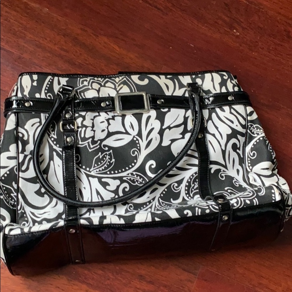 White and Black Handbag